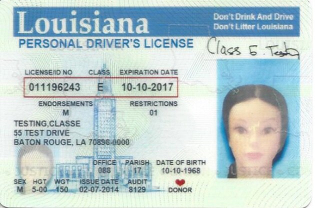 licencia de conducir louisiana