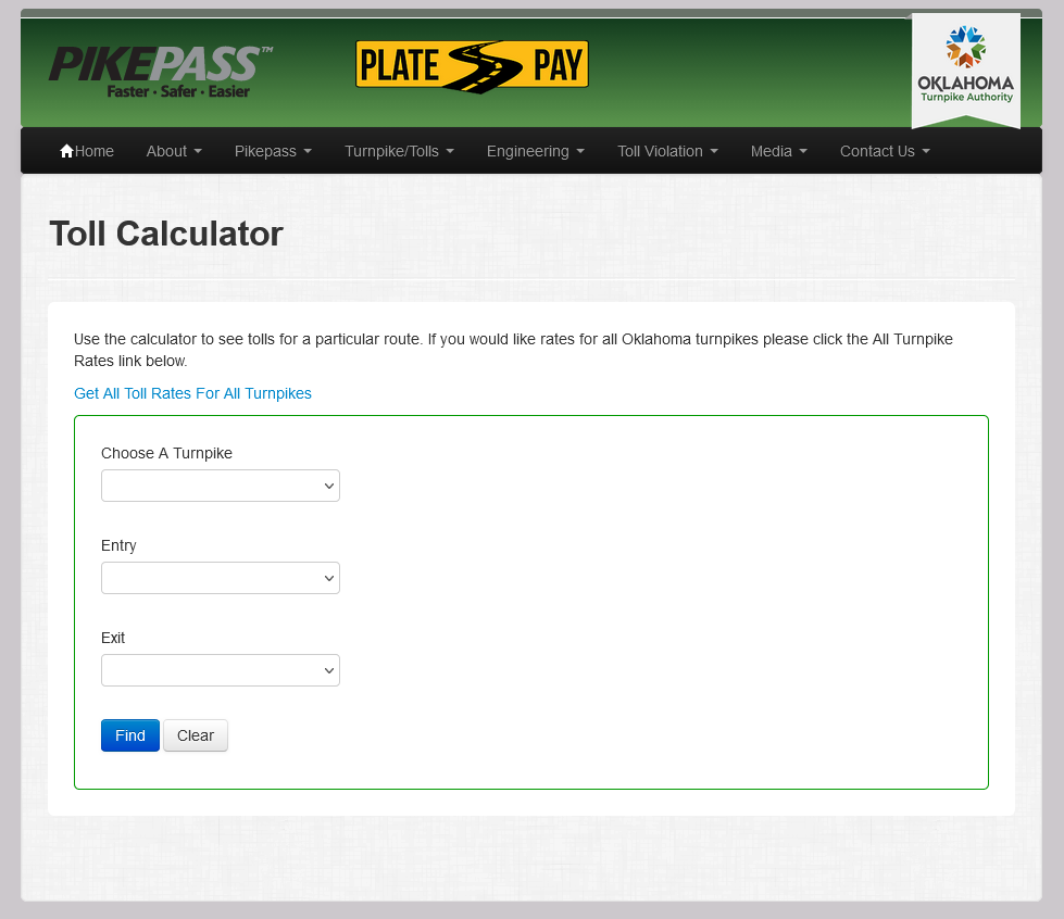Calculadora peaje PikePass